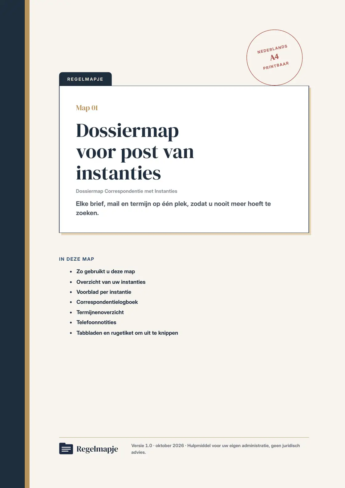 Voorkant van map 01
