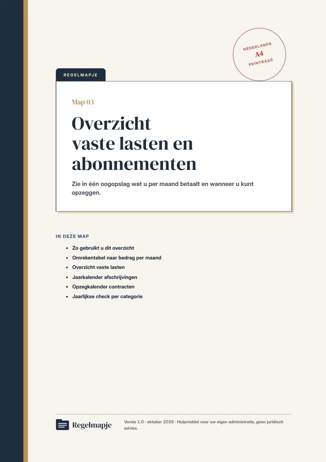 Voorkant van map 03