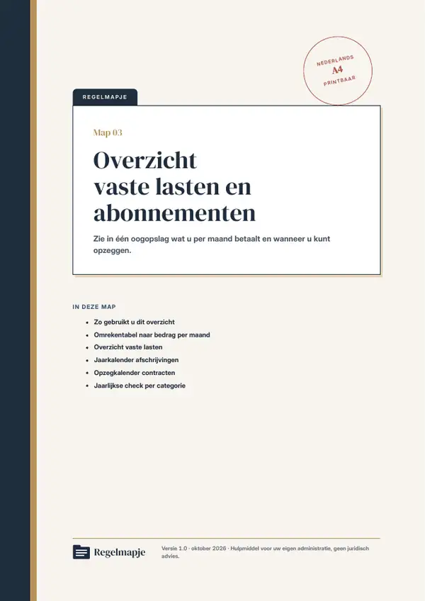 Pagina 1: Voorkant